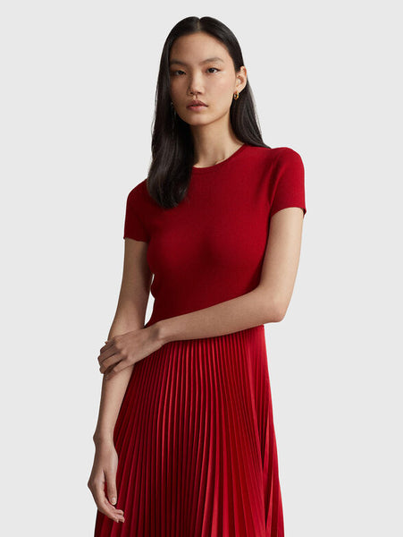 POLO By Ralph Lauren (LN) Pleated + wool blend knit dress! 8-10