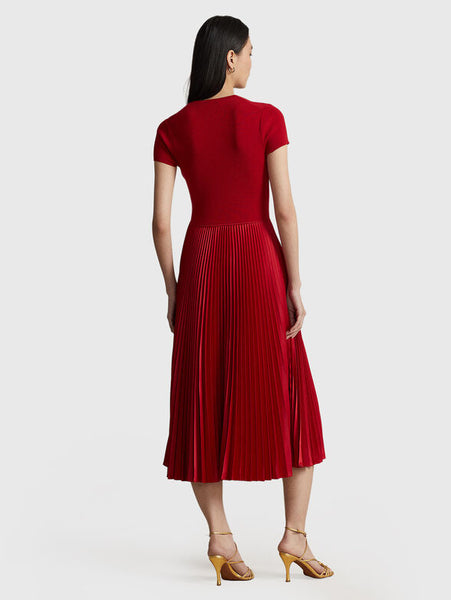 POLO By Ralph Lauren (LN) Pleated + wool blend knit dress! 8-10