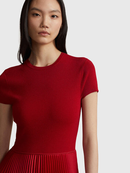 POLO By Ralph Lauren (LN) Pleated + wool blend knit dress! 8-10