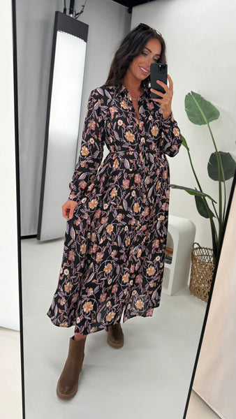 MINK PINK - Regal L/S midi shirt dress! 10-12
