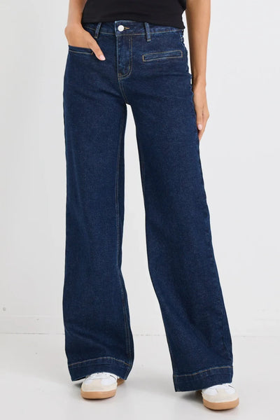 STORIES BE TOLD "Concert" wide leg jean - Indigo! 10