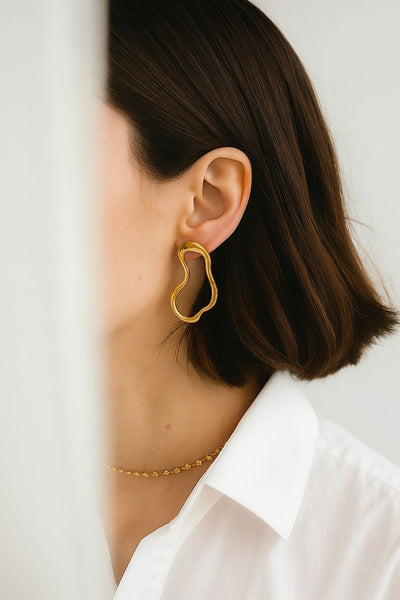 MOTTO (LN) Gold wave earrings!
