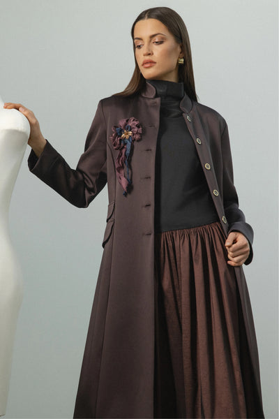 ATELIER By Repertoire (NZ) "Amelia" matte satin coat! 8-10