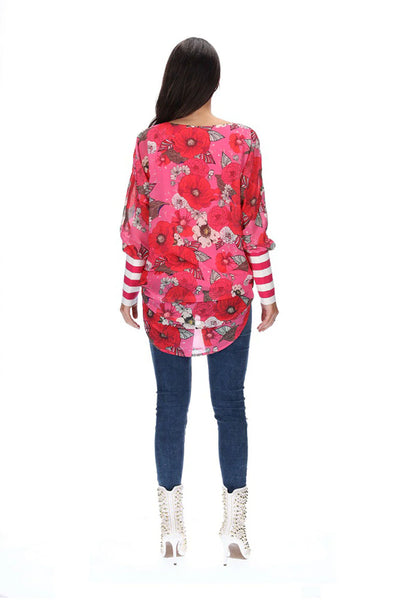AUGUSTINE - Pink floral Hannah top! 12