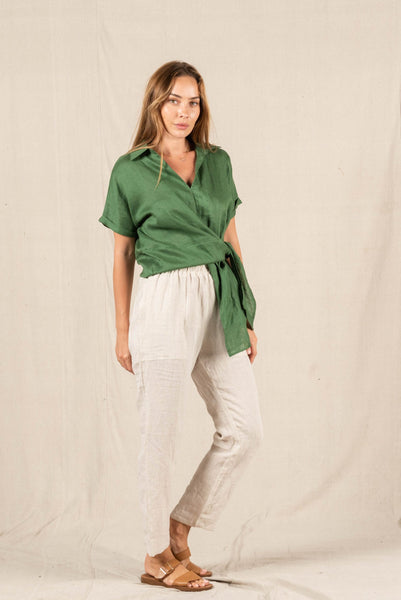 VALERIA LABEL (LN) Rihanna linen wrap top! 14