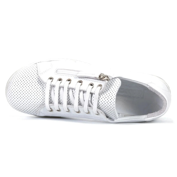 RILASSARE (LN) "Tommie" leather sneakers - White/Perf! 40