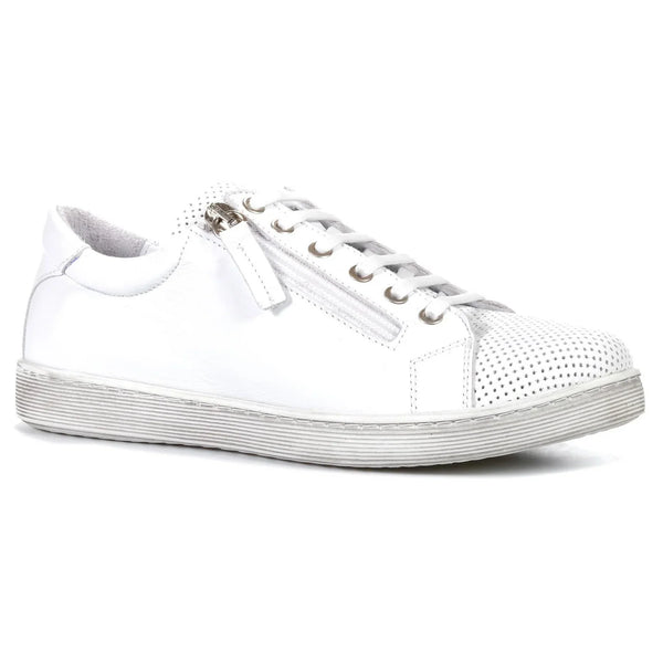 RILASSARE (LN) "Tommie" leather sneakers - White/Perf! 40
