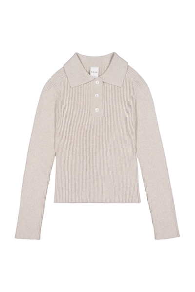 KOWTOW (LN) Rib knit Ridge polo top! 12