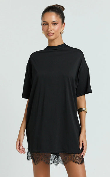 BY FRANKIE (BN) "Rina" lace hem mini dress! 12-14