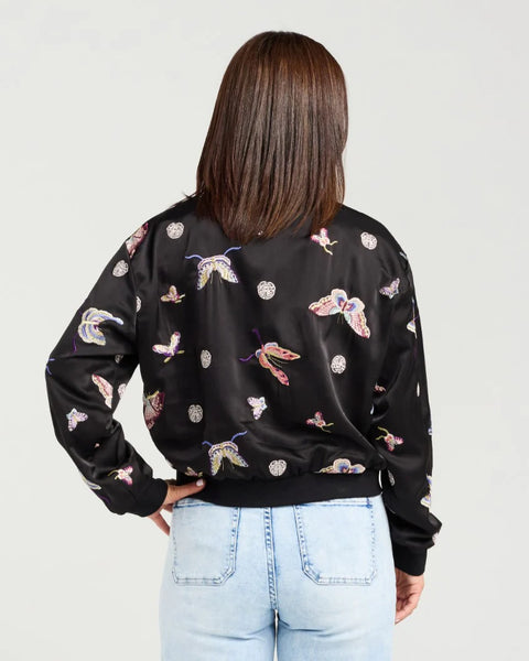 SEDUCE (LN) Camille embroidered moth bomber jacket! 14