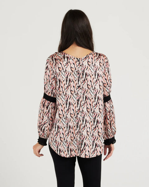 SEDUCE - Renoir billow sleeve to p- Pink animal! 14