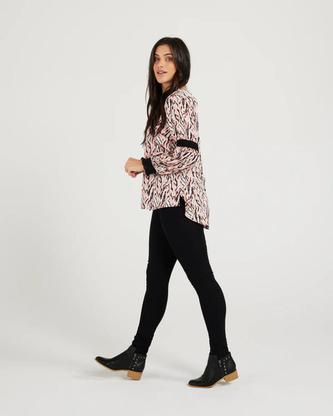 SEDUCE - Renoir billow sleeve to p- Pink animal! 14