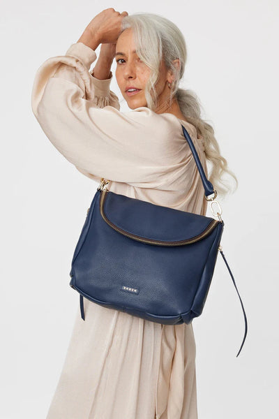 SABEN - Navy leather Frankie bag!