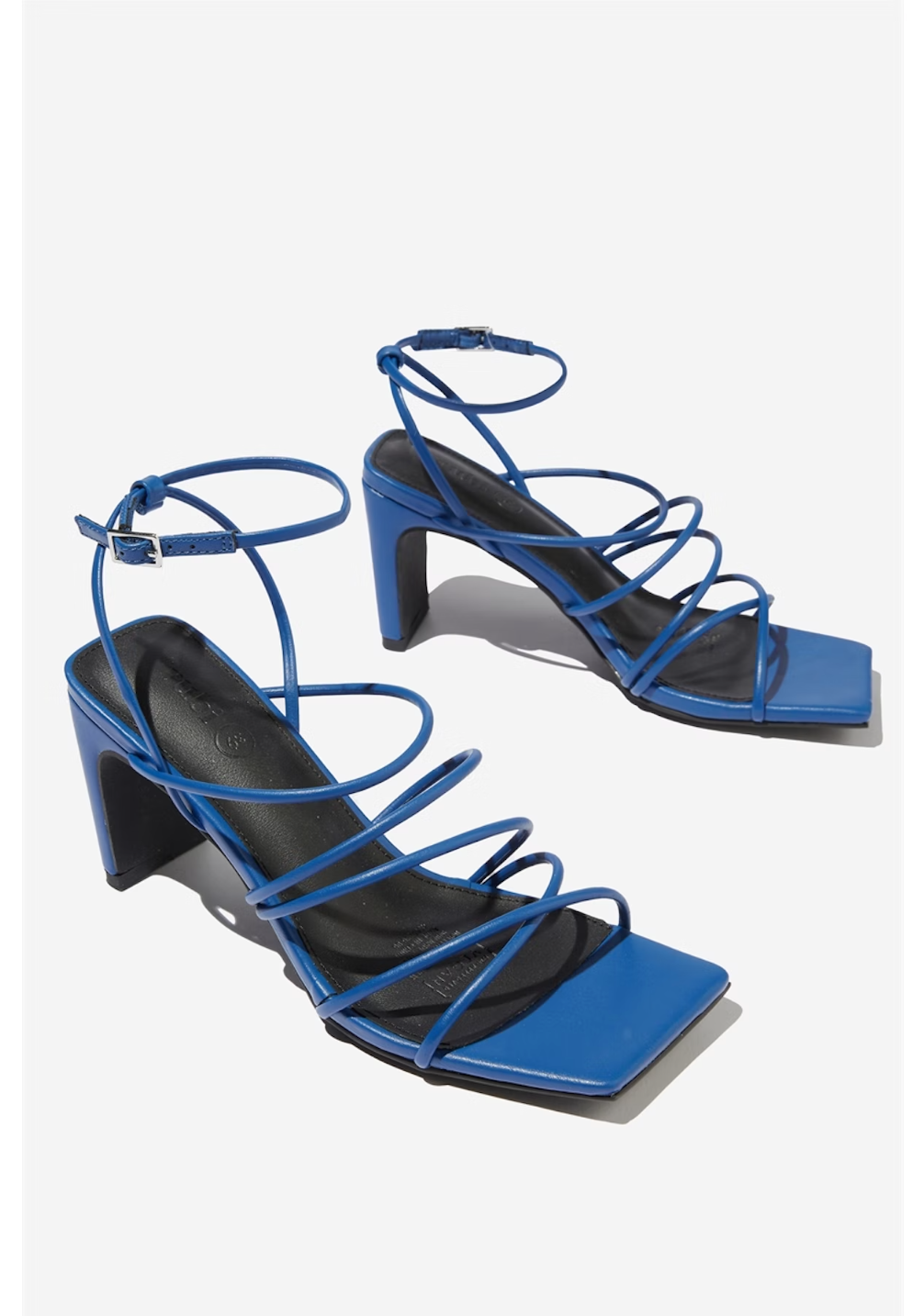RUBI LN Tubular strappy blue heels 40
