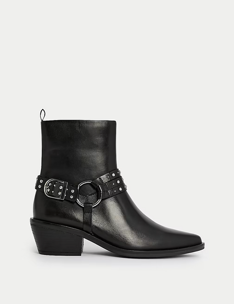 M&S (BN) Leather Western ankle boot! 9