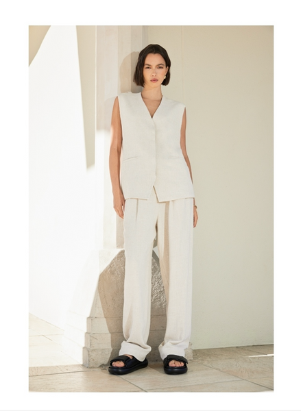 MOOCHI "Accept" linen blend waistcoat! 12