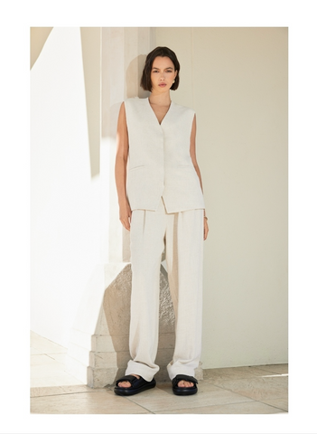 MOOCHI "Accept" linen blend waistcoat! 12