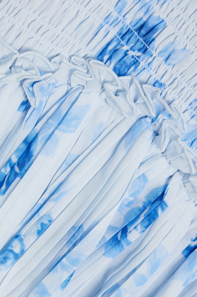 GANNI (LN) Shirred floral crepe de chine mini dress! 12