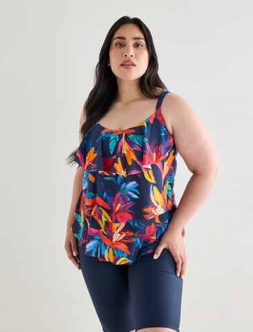 ZEST Resort (LN) Tiered tankini - Sunset floral! 16