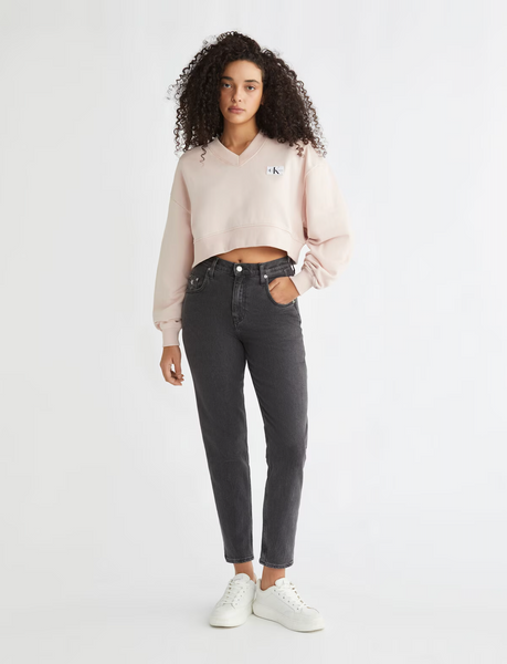 CALVIN KLEIN JEANS (LN) V neck crop sweater - Sepia rose! 14