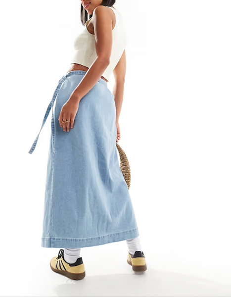 VERO MODA - Denim wrap maxi skirt! 12