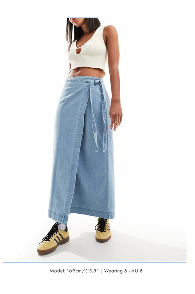 VERO MODA - Denim wrap maxi skirt! 12