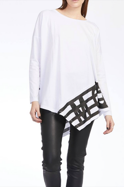 MOOCHI 6 & 7 "Sector" asymmetric cotton top! 12-14