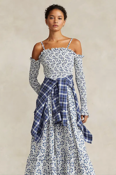 POLO By Ralph Lauren (LN) Floral smocked cotton dress! 6-8