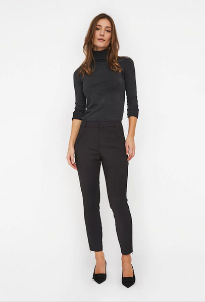 FIVE UNITS - Angelie zip hem black trousers! 10