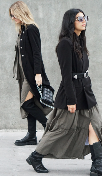 REPERTOIRE (NZ) "Ravi" Tiered cotton maxi shirt dress! 12