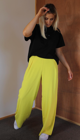HEIDI FRANK (LN) Willow wide leg pant - Yellow! 14