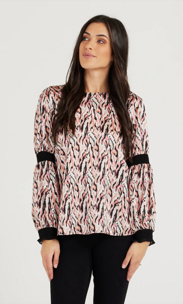 SEDUCE - Renoir billow sleeve to p- Pink animal! 14