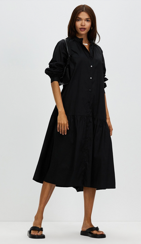 AERE - Organic cotton poplin shirt dress! 10-12