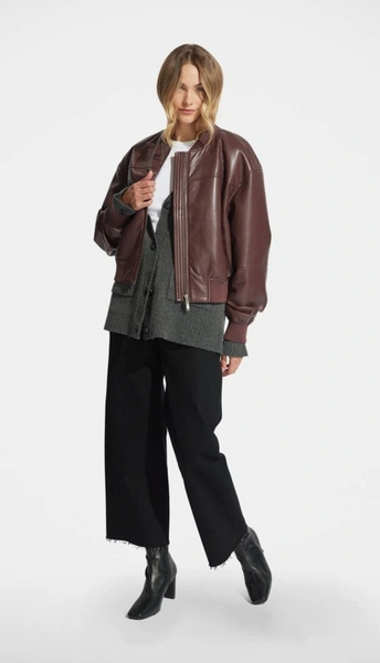 DECJUBA (LN) Billie cropped PU bomber jacket! 16