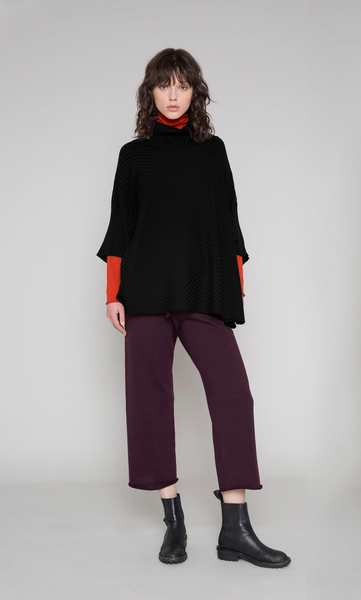 STANDARD ISSUE (NZ) Merino rib knit poncho! 10-14