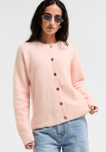 SUPERETTE - Angora blend Coven cardi - Peach! 10-12