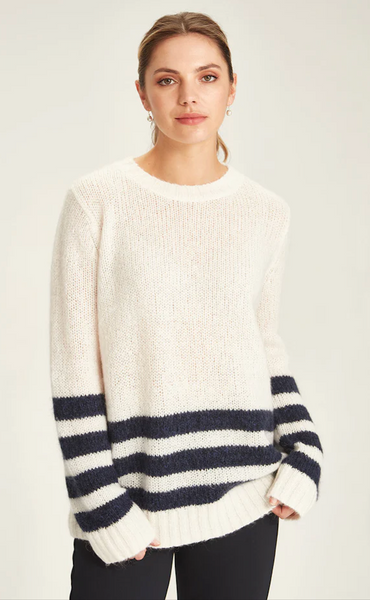 SILLS (LN) Aspen Mohair + wool stripe sweater! 14
