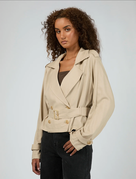 ALL ABOUT EVE - Toledo linen blend crop trench! 12