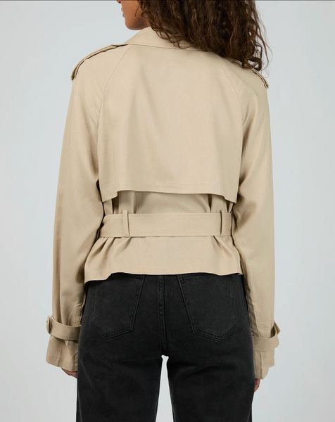 ALL ABOUT EVE - Toledo linen blend crop trench! 12