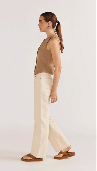 STAPLE THE LABEL - Baxter straight leg jeans - Ecru! 14