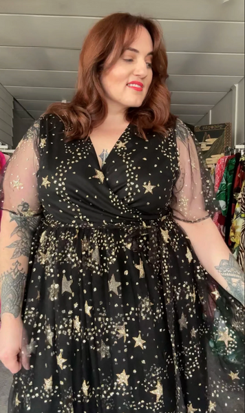 FRIDAY FLAMINGO (BN) "Aurora" glitter star dress! 14