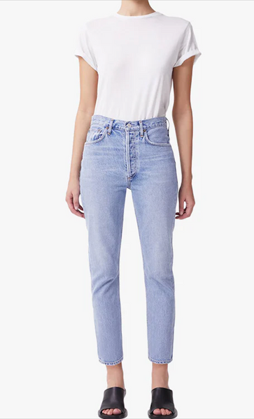 AGOLE (USA) "Riley" high rise straight crop jeans! 11