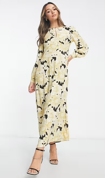 AWARE by Vero Moda (LN) Yellow floral maxi dress! 14