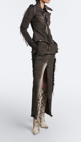 PARIS TEXAS (LN) ITA - Vera snake effect leather boots! 39.5