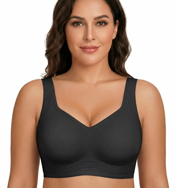 BOD CURVEN (BN) Wirefree seamless jelly bra - Black! XL