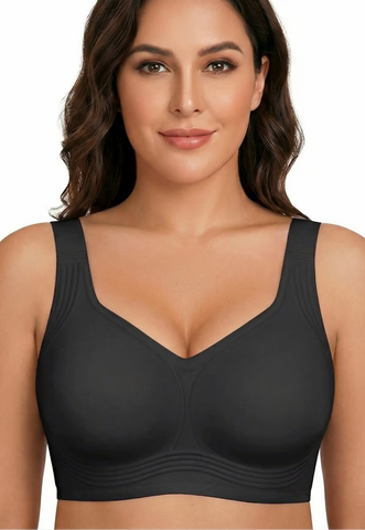 BOD CURVEN (BN) Wirefree seamless jelly bra - Black! XL
