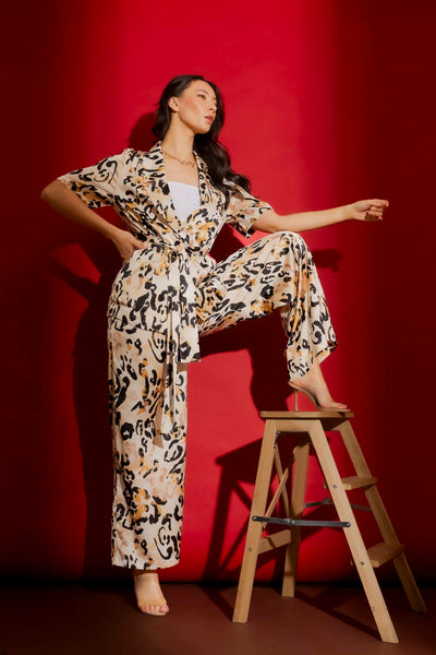 MOTTO - Beige animal satin shirt/jacket! 12