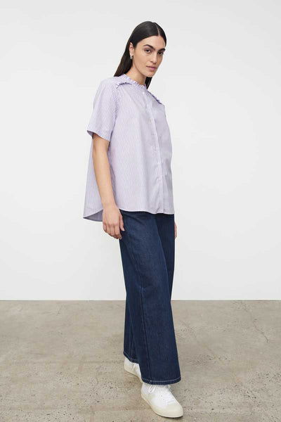 KOWTOW - Lilac stripe Lucie s/s shirt! 12