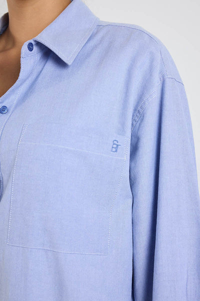 STORIES BE TOLD "Signature" oversized shirt - Oxford blue! 10-12