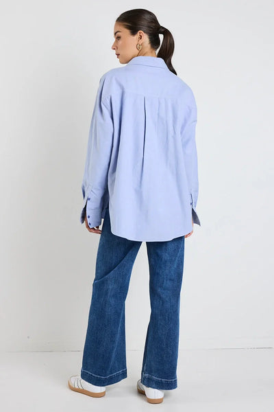 STORIES BE TOLD "Signature" oversized shirt - Oxford blue! 10-12